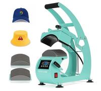 Máquina de prensa de calor para tapas, multifuncional 2 en 1 con temporizador LCD y control de temperatura para proyectos de bricolaje