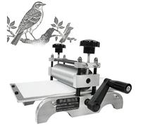 Máquina de prensa de grabado, máquina de impresión manual profesional con rodillo de acero de altura ajustable para grabado, tipografía y grabado, 31 x 17 cm