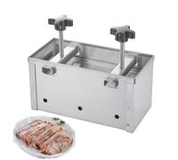 Máquina de prensa de jamón, dispositivo de presión de doble tornillo, acero inoxidable 304, placa inferior extraíble para hamburguesas rellenas y barbacoa