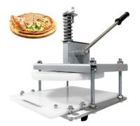 Máquina de prensa de masa de pizza, prensa de repostería de acero inoxidable de grosor ajustable con mango extendido para pizza, pastel, tortillas, hojaldre
