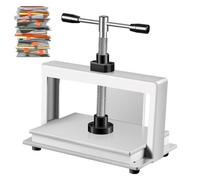 Máquina de prensa manual de libros resistente, diseño de barra de equilibrio doble para aplanar libros, archivos financieros y monedas, con pies elevados para mayor estabilidad