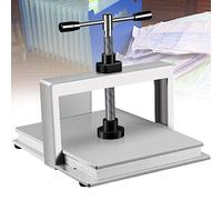 Máquina de prensa manual para encuadernación profesional y aplanamiento de papel, diseño de barra de equilibrio doble resistente, ideal para manualidades y archivo