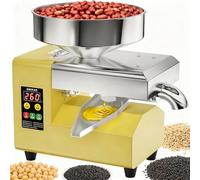Máquina de prensado de aceite, expulsor eléctrico de frío y caliente para lotes pequeños, 1100 W, procesa más de 30 materias primas, alto rendimiento de aceite de hasta el 98 %