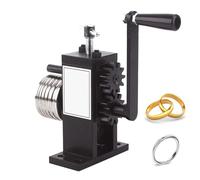 Máquina de prensado de anillos de joyería, herramienta de manivela multiusos con rodillos de goma y acero para hacer pulseras y aretes, laminador para metal y plástico