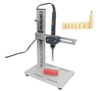 Máquina de prensado de calor vertical, herramienta de inserción de juego de calor con soldador digital, puntas de inserción de latón