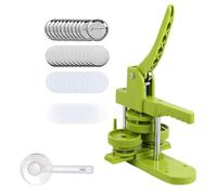 Máquina de presionar botones | Máquina de pin desmontable manual con cortador de círculo | Máquina de prensa sin instalación para hacer insignias, corpiños y botones, incluye 10