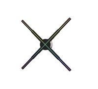 Máquina de Publicidad 3D con Ventilador holográfico, Reproductor Inteligente, Compatible con Video, imágenes, Carga de Aplicaciones, señalización, luz holográfica para Empresas(100cm)