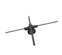 Máquina de Publicidad Holográfica 3D, Ventilador de de Holograma LED con Control Remoto Negro Tarjeta de Memoria de 8 GB 1600X720P para Exposición para (Enchufe Europeo AC100 a