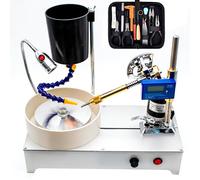 Máquina de Pulido de Piedras Preciosas con Pantalla Digital, Pulidora Lapidaria, 2800 RPM, 120W, Rectificadora Plana para Facetas para Joyería, Uso Profesional y DIY