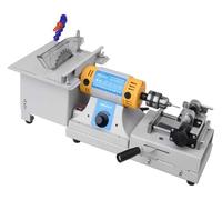 Máquina de pulido de roca de 750W con torno de velocidad ajustable pulidora para rectificado, corte, perforación, equipo de mesa lapidaria con eje Flexible/mango/tuberde de agua Universal