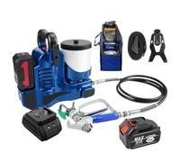 Máquina de pulverización de Pintura a Alta presión de 500W, máquina de pulverización inalámbrica sin Aire con batería de Litio de 21 V, 1.1L/min, tolva de 6 velocidades, tolva de 1.2L, 15MPa máxima