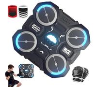 Máquina De Punzonado Musical - Tablero De Golpe Electrónico Para Fitness, Estera De Entrenamiento De Reacción De Boxeo | Máquina De Boxeo De Perforación Con Guantes, Equipo De Boxeo De Diseño De Pared
