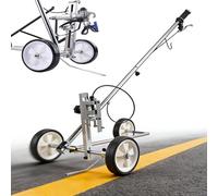 Máquina de rayas de estacionamiento de empuje manual, máquina de marcado de línea de transferencia de ruedas para césped de pavimento, funciona con cualquier pulverizador sin aire