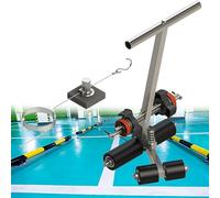 Máquina de rayas de línea de cancha de baloncesto, 45 cm, máquina de cinta de línea de cancha resistente para estacionamientos y señalización de carreteras, ideal para campos deportivos y uso al aire