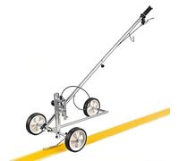 Máquina de rayas de línea de pintura fría de empuje manual, compatible con pulverizadores sin aire, con ruedas para escuelas, fábricas, garajes y canchas de baloncesto