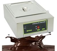 Máquina de reflujo de chocolate, calentador eléctrico de alimentos de acero inoxidable con control de temperatura de 0 a 95 ℃, 1000 W para uso comercial