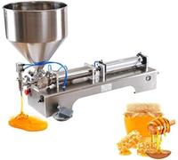 Máquina de Relleno Semi-Automática para Pastas, Dispensadora de Líquido Ajustable en Acero Inoxidable para Cremas Cosméticas y Miel | Alta Precisión Anti-Goteo | para Laboratorio Hogar Negocio
