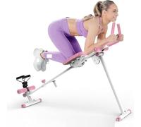 Máquina De Remo 4 En 1 para Abdominales Y Remo con 2 Niveles De Resistencia, Silenciosa Y Plegable, con 3 Alturas De Mango Ajustables, Ideal para Hacer Ejercicio En Casa.,Gris