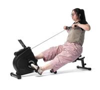MáQuina De Remo con Control MagnéTico, Plegable MáQuina De Remo, Equipo De Ejercicios para El Hogar, con 8 Niveles De Resistencia Y SillíN Regulable