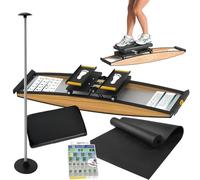 Máquina de remo de esquí para interiores con rodillos de goma silenciosos para fitness en casa, mejora la resistencia y el equilibrio