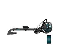 Cecotec Máquina de Remo de Agua Drumfit Rower 20000 Neptuno. Tanque de Agua 11 L de Capacidad, Sillín Ajustable, Peso Máximo de 135 Kg, Pantalla LCD. Soporte para Dispositivos, App, Doble Manillar