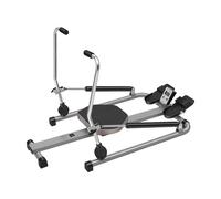 Máquina de remo hidráulica con 12 niveles de resistencia, brazos móviles de 360 ° y pantalla LCD, máquina de remo plegable para entrenamiento cardiovascular, entrenamiento de cuerpo completo hasta 120