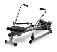 Máquina de remo plegable interior remo doméstica silenciosa hidráulica máquina de remo plegable Scull equipo de fitness con una carga de 120 kg (color: negro tamaño: 1148465 cm)