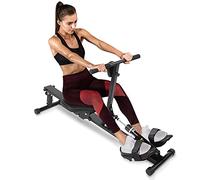 Máquina de remo plegable para casa, para interior y exterior, con monitor digital, máquina de remo con 12 niveles de resistencia, asiento de remo, para entrenamiento de resistencia, fitness