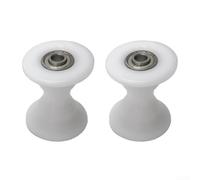 Máquina de remo y máquina de barriga, polea de rueda de rodamiento suave, núcleo de acero inoxidable 608ZZ, construcción de plástico para tubo elíptico de equipo de fitness de 50 x 25 mm (2 unidades)