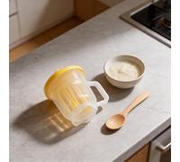 Máquina de Revueltos para Microondas, Batidora Manual de Empuje Rotativo Sin Electricidad para Cocinar, para herramienta de Cocina Duradera y Ligera 13x13cm