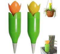 Máquina de riego por goteo automática en forma de tulipán, bebedero automático de flores perezosas, dispositivos de riego de plantas para macizos de flores, parches de verduras y césped (2 piezas)