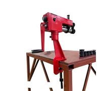 Máquina de rodillo de cuentas de chapa metálica, dobladora de acero con kit de 6 troqueles para rebabas, bordes, codos, bridas, aplanamiento y torneado de alta precisión