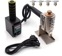 Máquina de rodillo de pegamento termofusible con cabezales intercambiables, temperatura ajustable, pantalla digital para cuero, embalaje, proyectos de bricolaje