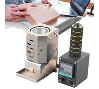Máquina de rodillo de pegamento termofusible con pantalla digital, temperatura controlable de 50 a 220 °C, aplicador de pegamento manual con rodillos de pegamento de 3 mm, 5 mm, 8 mm, 10 mm