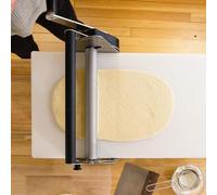 Máquina de rodillo manual para laminadora de masa, grosor ajustable de 0,5 a 27 mm para panadería y pizza, construcción de acero inoxidable para uso comercial y doméstico