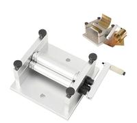 Máquina de rollo deslizante manual, herramienta de laminación de láminas de metal con rodillos ajustables para tiras de metal suave, madera y plástico, dobladora de tubos de placa de bricolaje