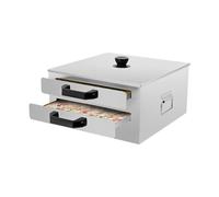 Máquina de rollos de arroz de acero inoxidable con bandeja adicional, diseño de doble capa para cocinar y cocinar al vapor