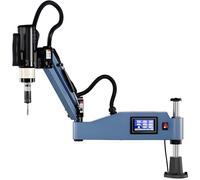 Máquina de roscado eléctrica con velocidad continua y pantalla táctil CNC, tapper flexible vertical para acero y aluminio