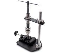 Máquina de roscado vertical manual con llave de grifo ajustable, brazo de sonda oscilante de trinquete, pinza B12 y 6 grifos HSS para proyectos de roscado de precisión