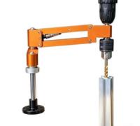 Máquina de roscado voladizo, soporte de taladro de aleación de aluminio CNC con portabrocas de 1.5-10 mm, ayuda de roscado vertical horizontal para taladros manuales, soporte anodizado multiángulo