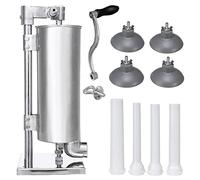 Máquina de salchicha de acero,Empujador de salchichas de carne, aluminio inoxidable para salchichas manuales,Máquina de salchicha vertical, llenado de salchichas de acero inoxidable (Vertical (4L))