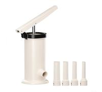 Máquina de salchichas casera con 4 tubos, mango ergonómico para un uso cómodo, limpieza compacta y rápida para todas tus necesidades de cocina (blanco)