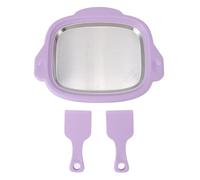 Máquina de salteado con hielo y 2 palas, máquina de helado enrollado de acero inoxidable 304, máquina de yogur frito para uso doméstico, máquina multifuncional de postres fríos con (Púrpura)