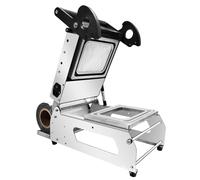 Máquina de sellado comercial de bandejas de alimentos, embalaje de alta velocidad de 7 a 8 veces/minuto a presión manual para cajas para llevar, ideal para verduras, frutas, carne y pescado