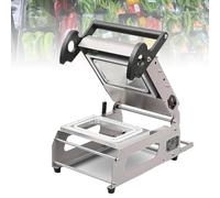 Máquina de sellado comercial de bandejas de alimentos, sellador térmico a presión manual para restaurantes y delicatessen, 140 x 140 mm