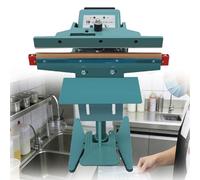 Máquina de sellado con pedal, tiempo de calentamiento ajustable, ancho de sellado de 8 mm, calefacción de doble cara para papel de aluminio y bolsas de plástico