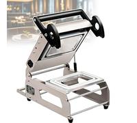 Máquina de sellado de bandejas de alimentos, sellador de loncheras a presión manual, acero inoxidable, silencioso, varios tamaños, for embalaje de carnes, refrigerios y cajas(18 * 12cm)