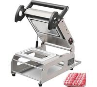 Máquina de Sellado de Bandejas Manual Profesional para Uso Comercial, Selladora Térmica a Presión Manual con Ancho de Rollo de Película de 180mm, para Carne, Pescado, Alimentos Cocidos