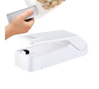 Máquina de sellado de bolsas de aperitivos - Mini sellador bolso con cortador | Hacer la batería, diseño compacto, fácil de usar, perfecto para sellar bolsas de aperitivos, stoc