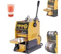 Máquina de sellado de tazas, sellador eléctrico comercial para tazas de 90/95/75 mm de diámetro, 400-500 tazas/hora, sellado térmico rápido para té de burbujas y café